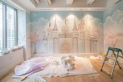 como pintar un cuarto de nina de princesas