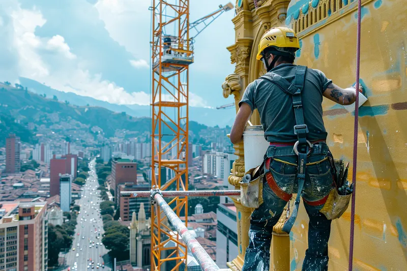 herramientas para pintar edificios